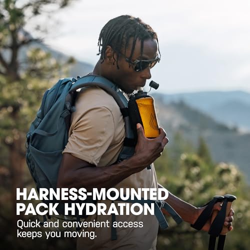 HydraPak PackFlask Harness Mounted Water Bottle (500ml or 750ml) - color: Golden Yellow, size: 17 Ounces