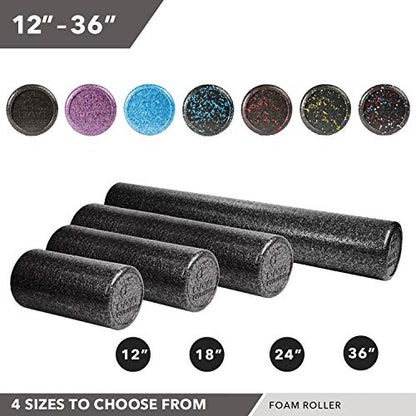 High-Density Foam Roller - color: Solid Purple, size: 24"