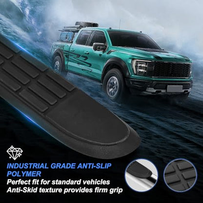 Nerf Bar Replacement Pads Kit for Platinum 3 Nerf Bars 20" Pad with 4 Holes, 19.8" X 3.2"(18.6" Outer Hole Spacing) Durable Non-Slip Running Boards Replacement Pads——Verify Tube Size & Hole Spacing - size: xng-26