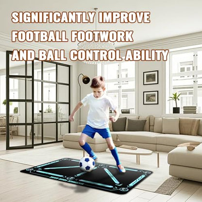 Soccer Training Mat, Soccer Training Equipment, Soccer Gifts for Boys 8-12 - color: Technology, size: 2'11" x 1'11" (L x W)