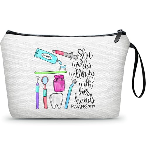Thank You Gifts for Dentist Doctor Nurse Small Cosmetic Makeup Bag - color: dentist56