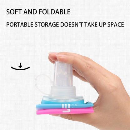 Soft Flasks TPU Soft Water Bottles Folding Soft Running Water Flask Small for Outdoor Sports Hiking Hydration Pack 8oz/17oz Hiking Cycling Climbing - color: Blue-250ml