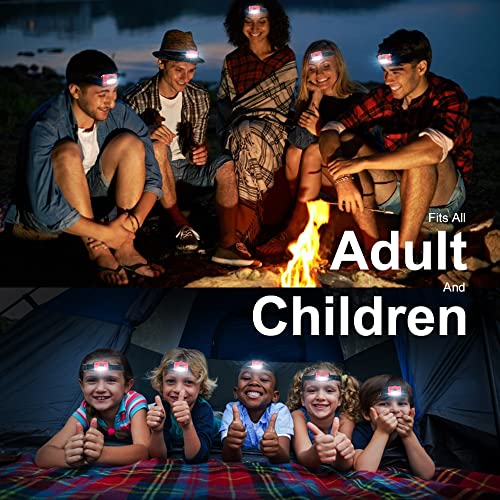 8 Pack Led Headlamp for Adults and Kids - color: 8 red