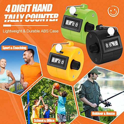 Kathfly 16 Pcs Handheld Clicker Counter 4 Digit Mechanical - color: Multicolor