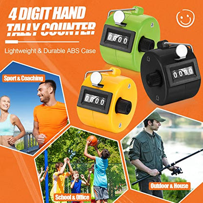 Kathfly 16 Pcs Handheld Clicker Counter 4 Digit Mechanical - color: Multicolor