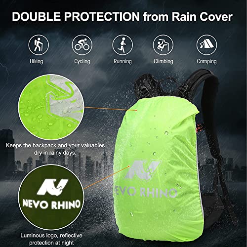 N NEVO RHINO Hydration Backpack with Water Bladder 3L, Hiking Backpack - color: 01 Black