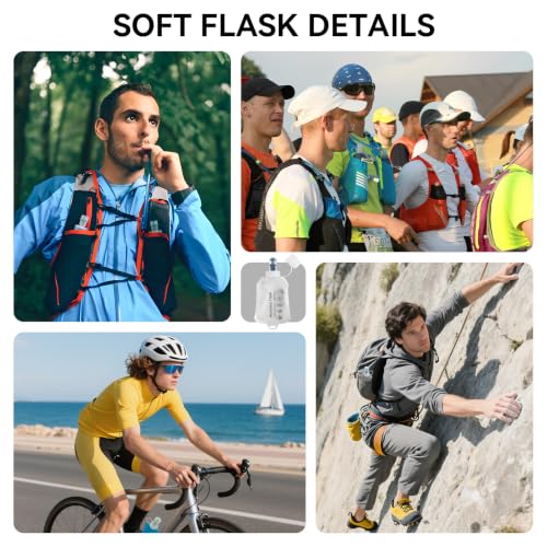 150ml Soft Flask Soft Water Bottle for Running, Hiking, Cycling and Climbing - Grey - color: 150ml, grey