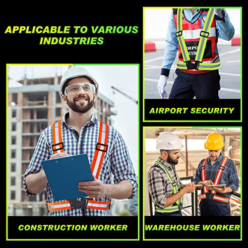 Hercicy Reflective Vest High Visibility Safety Vests Bulk - color: Green, Orange