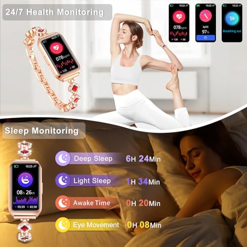 1.47" Smart Sports Watch, 10-Day Battery, IP68 Waterproof - color: Rose Gold-Red