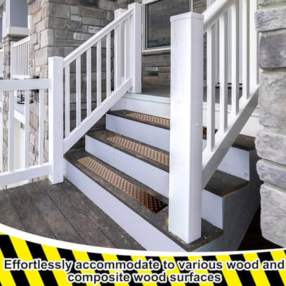 Gisafai 4 Pcs Aluminum Non Slip Stair Tread 30 x 3.75 Inch Metal Nosing - size: 30 x 3.75 Inch
