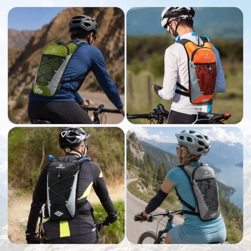Nepest Hydration Backpack with 2L Water Bladder Water Back Pack - color: Green