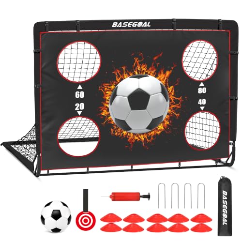 BaseGoal Portable Soccer Goals for Backyard, 5x4ft,Easy Set up - color: Black