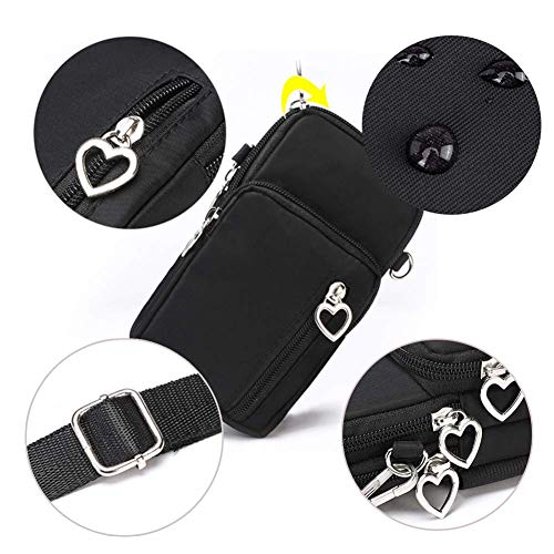 Outdoor Sweat-Proof Running Armbag Cross-Body Shoulder Casual Wallet Purse Crossbody Bag Gym Fitness Cell Phone Key Holder for iPhone 13 Pro/ 12 Pro/Xs Max/Xr, Galaxy Note 10, P30 Pro,Blue - color: Blue