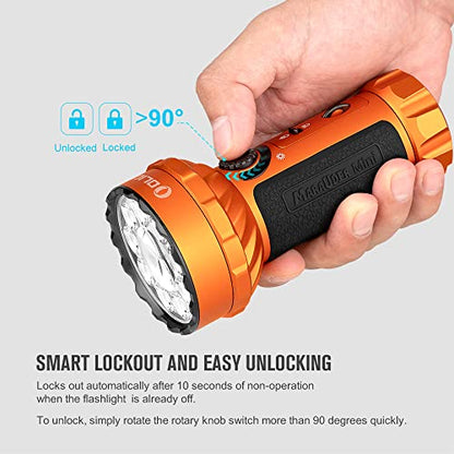 OLIGHT Marauder Mini Powerful Flashlight RGB Lights Orange - color: Orange