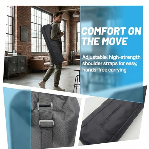 Tripod Bag Case，Tripod Storage Bog Bag with Shoulder Strap,Multifunctional Carrying Case for Mic Stand, Music Stand, Drum Hardware, Speakers, light, Ring Light Projector Stand (25.5*4*4 inch) - size: 25.5*4*4 inch