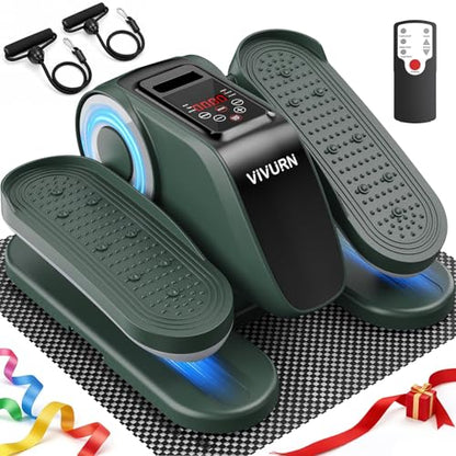 Upgraded Under Desk Elliptical Electric Leg Exerciser for Seniors 12 Speeds - color: Green