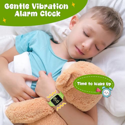 Kids Digital Watches for Boys Girls, Sports Watch with Fitness Tracker, Pedometer, Alarm Clocks, Stopwatch, No App Needed Waterproof Kids Watch, Gift for Teens Student Girls Boys Ages 5-14 - color: Green