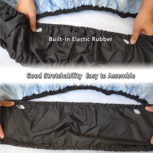 Trampoline Spring Cover 40 Inch Replacement Safety Pad for Mini Trampoline 3 Layer Protect Tear-Resistant Oxford Cloth Easy to Install Replacement for Home, Gym - color: Black