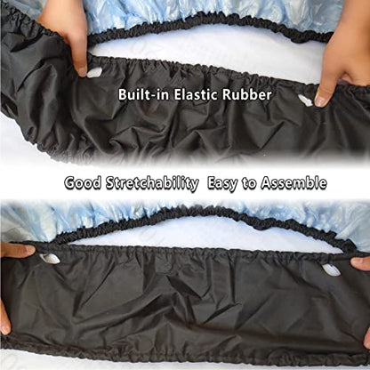 Trampoline Spring Cover 40 Inch Replacement Safety Pad for Mini Trampoline 3 Layer Protect Tear-Resistant Oxford Cloth Easy to Install Replacement for Home, Gym - color: Black