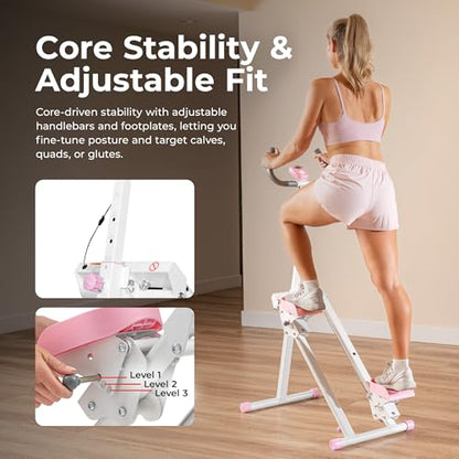 Sunny Health & Fitness Climbing Stair Stepper for Home Gym - color: Pink