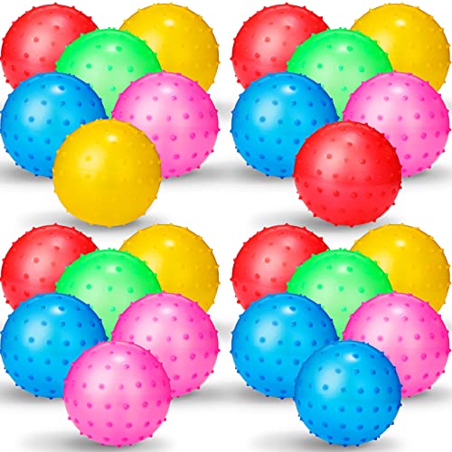 Jerify Knobby Balls Spiky Sensory Bouncy Balls Bulk - color: Multicolor