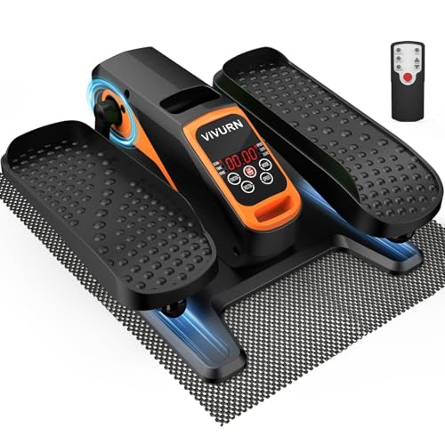 Under Desk Elliptical Leg Exerciser While Sitting for Seniors - color: Orange
