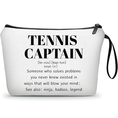 Tennis Captain Sport Gifts for Women, Makeup Cosmetic Bag - color: Tennis Captain