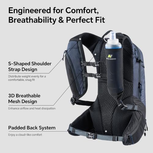 N NEVO RHINO 17L Hydration Backpack, Water Backpack with 500ml Soft Flask - color: Blue