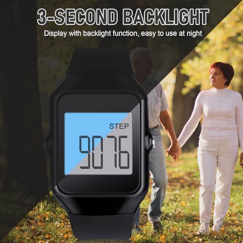 3D Pedometer for Walking, Step Counter for Walking with Steps/Time Modes