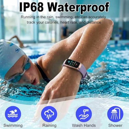 Fitness Tracker, 2026 Smart Band with Heart Rate & Activity Tracker, IP67 Waterproof Smartwatch with Sleep Tracking & Step Counter for Men Women, Orchid Purple - color: Orchid Purple