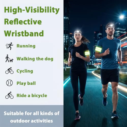 4 Pack Reflective Bands Arm High Visibility Reflective Running Gear
