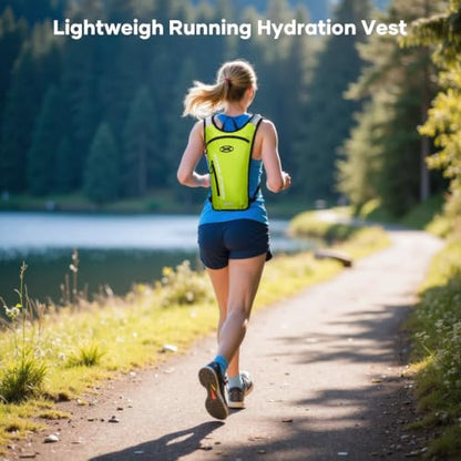Maelstrom Hydration Backpack with 2L Water Bladder,Lightweight Running Vest - color: Light Green