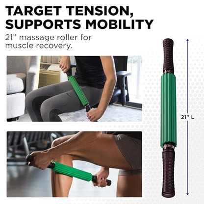 THERABAND Roller Massager, Muscle Massage Tool, Fascia Release, Back, 21" - style: Standard