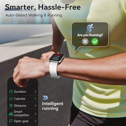 Smart Watches for Women Men, 1.85" Smart Watch for Android Phones/iPhones - color: White