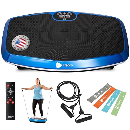 Lifepro Turbo & Hovert 3D Vibration Plate Exercise Machine with 99 Speeds - color: Blue, size: Large