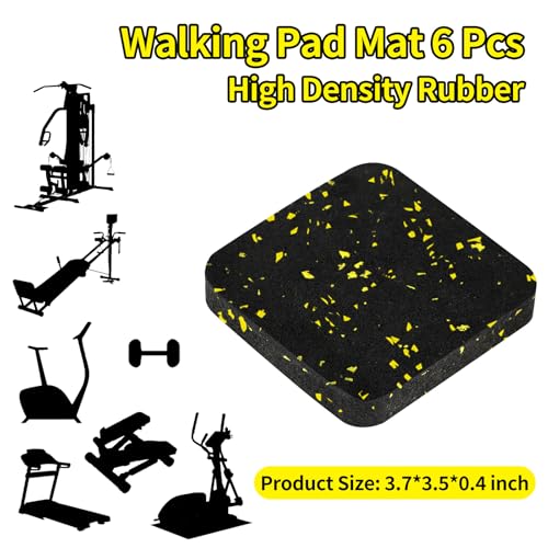 6 Pcs Walking Pad Mat, Rubber for Protect Floors,Noise Reduction