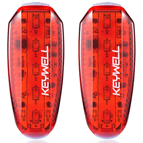 USB-C Rechargeable LED Safety Lights (2 Pack) - Clip on Strobe Running Lights for Runners, Joggers,Walkers,Kids,Dogs,Bike Tail Lights - High Visibility Accessories for Reflective Gear - color: Red