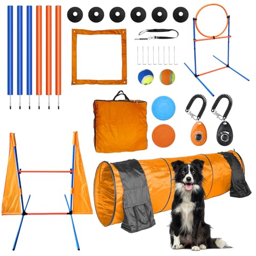 Dog Agility Training Equipment，80Pcs Dog Obstacle Course Backyard for Large Dogs