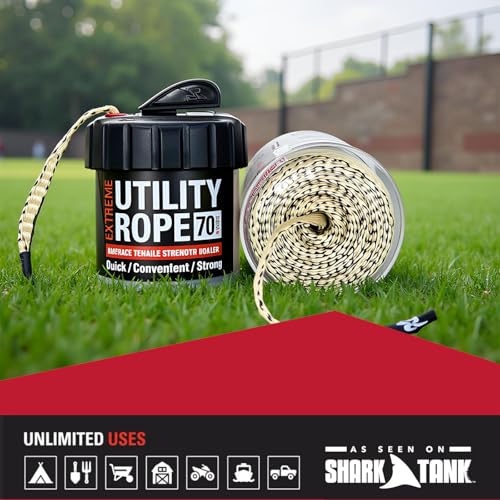 Rapid Rope Canister, 70ft Tan Tactical Paracord, 1100lb Test, USA Made - size: 70ft, style: Tan
