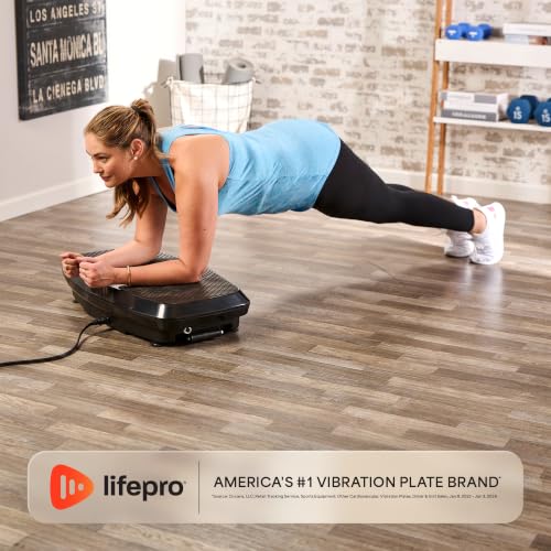 Lifepro Turbo & Hovert 3D Vibration Plate Exercise Machine with 99 Speeds - color: Black, size: Large