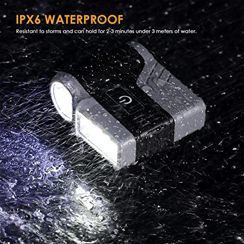 Motion Sensor Clip-on Cap Light 75° Adjustable IPX6 Waterproof for Camping