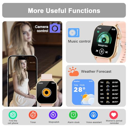 Smart Watch for Women with Bluetooth Call, 1.85" AMOLED HD Fitness Watch