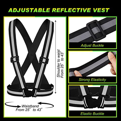 Hercicy Reflective Vest High Visibility Safety Vests Bulk - color: Black