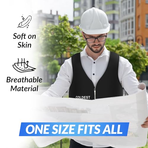 Coldest Cooling Jacket, Reusable Ice Packs for Hot Weather, Ice Vest for Men & Women, Cycling, Running, Athletes - size: Small