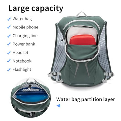 Carey STEN Lightweight Hydration Backpack with 1.5-Liter Water Bag - color: Olive green