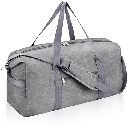 Carry On Luggage 22x14x9 Airline Approved, 40L Gym Duffle Bag for Travel - color: Grey, size: 40L