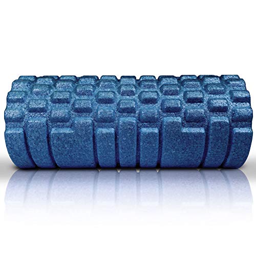 The Original Body Roller - High Density Foam Roller Massager for Deep Tissue Massage of the Back and Leg Muscles - Self Myofascial Release of Painful Trigger Point Muscle Adhesions (Blue) - color: Blue