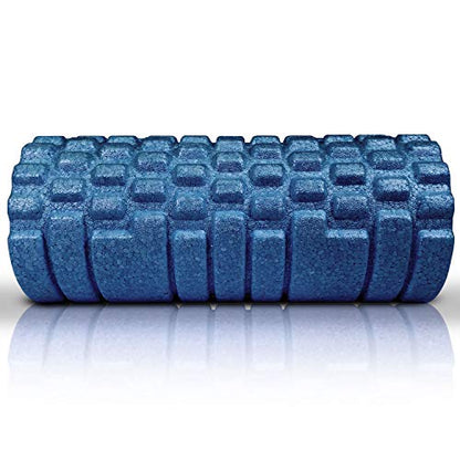 The Original Body Roller - High Density Foam Roller Massager for Deep Tissue Massage of the Back and Leg Muscles - Self Myofascial Release of Painful Trigger Point Muscle Adhesions (Blue) - color: Blue