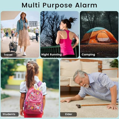 TIPSEAN Personal Safety Alarm - 135dB Ultra Loud Siren with LED Strobe Light, USB-C Rechargeable, Compact Keychain Alarm for Women/Men, Emergency Flashlight & Vibration Alert(Blue) - color: Blue