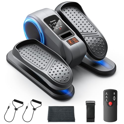 Gonex Under Desk Elliptical Exercise Machine Leg Exerciser As Seen On TV - color: Black+Grey 16 Speed Levels